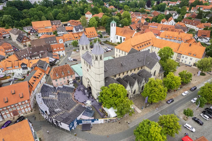 Luftaufnahme Bad Gandersheim Stiftskirche