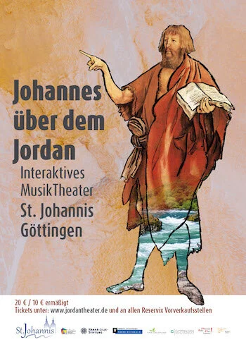 Plakat Johannes über dem Jordan