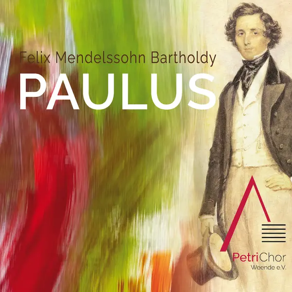 Plakat mit der Aufschrift "Felix Mendelssohn Bartoledy Paulus" und einem Bild des Komponisten