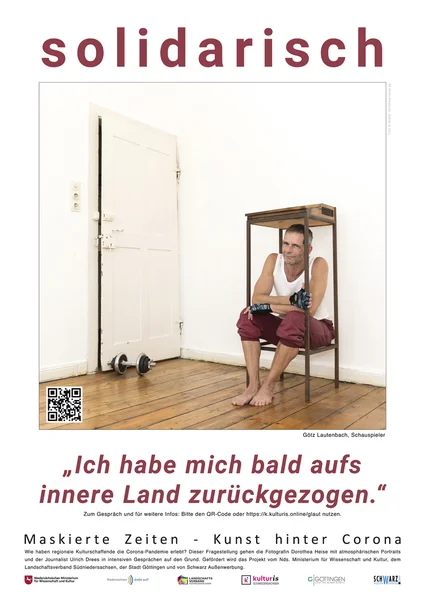 Plakat Maskierte Zeiten Götz Lautenbach