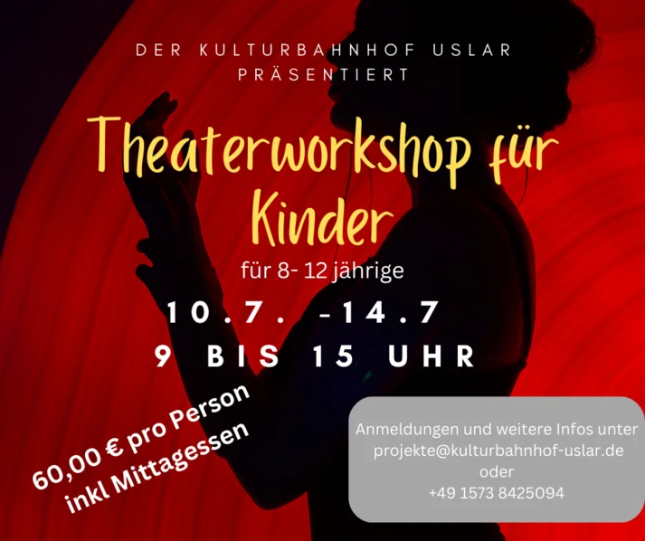 Plakat Theaterworkshop für Kinder