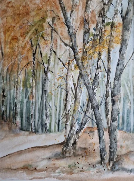 Aquarell Wald