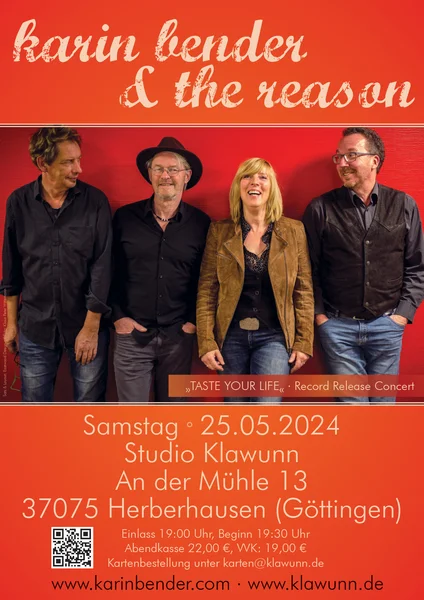 Plakat Releasekonzert Karin Bender Studio Klawun