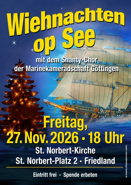 Plakat für das Weihnachtskonzert Friedland 2026