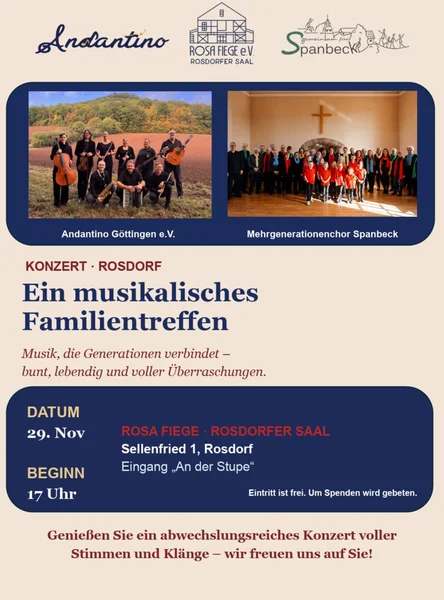 Plakat "musikalisches Familientreffen"