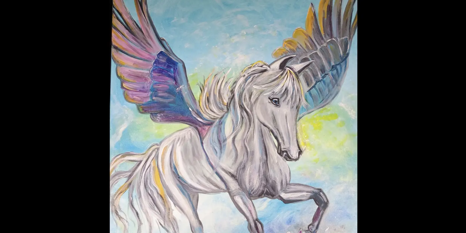 Gemalter Pegasus