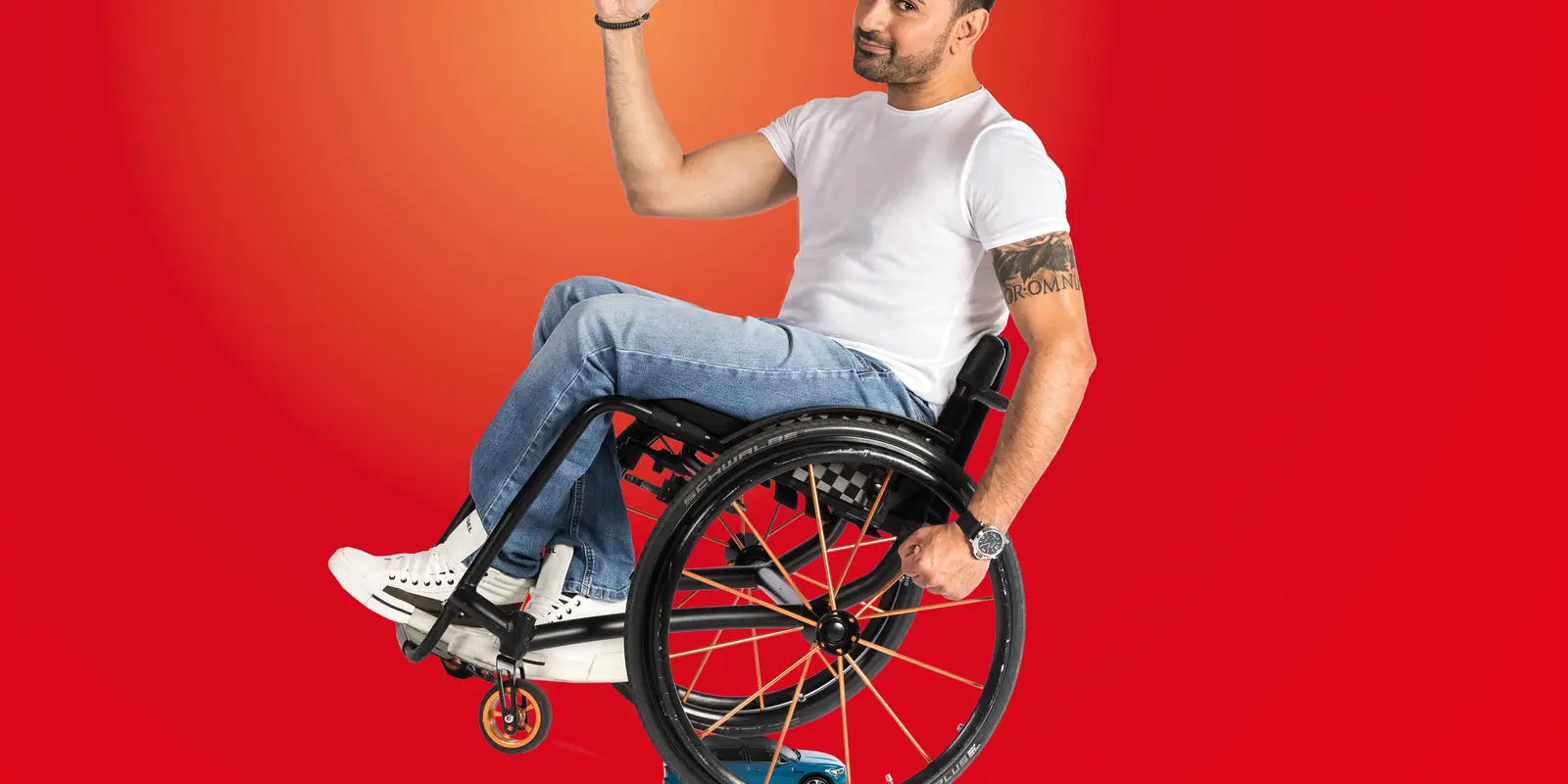 Künstler im Rollstuhl