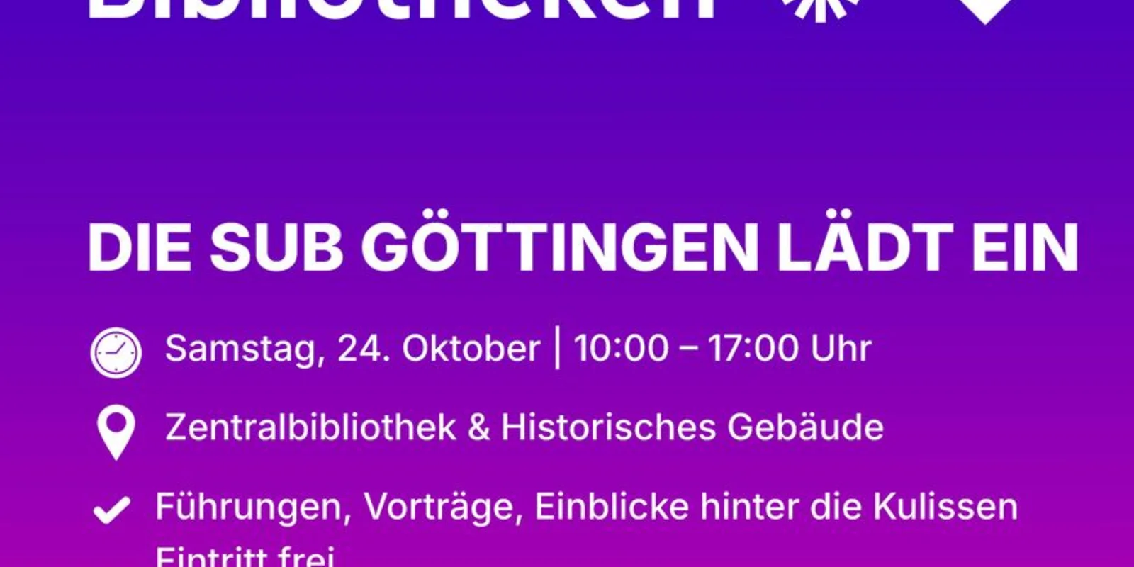 SUB Göttingen Tag der Bibliotheken