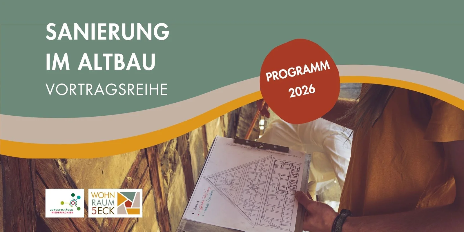 Titelbild Vortragsreihe Sanierung im Altbau