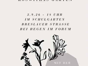 Beige Schwarz Illustriert Künstlerisch Elegant Blumen Einladung Gartenparty Poster.jpeg
