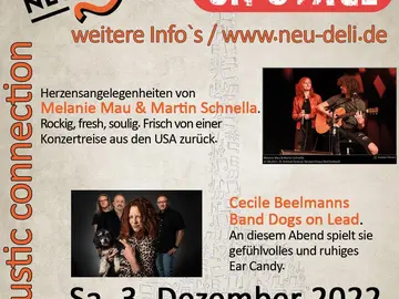 Plakat "Neu-Deli on stage" Konzert am 03.Dezember