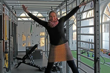 Melanie Biniara im Fitnessbereich des Movement Bad Lauterberg