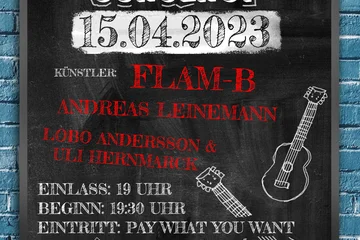 Saitenlkultur im alten Schulhof 15.04.2023 Künstler: Lobo Andersson & Uli Hernmarck, Lars BegeRaw (mit "Flam-B"), Andreas Leinemann.