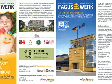 12. UNESCO - Welterbetag Fagus-Werk Flyer
