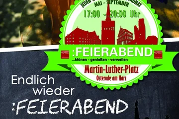 Flyer der Veranstaltungsreihe "Feierabend" in Osterode am Harz
