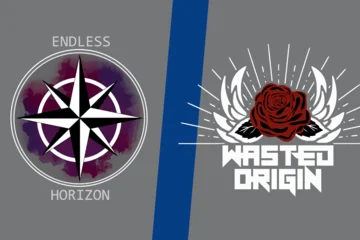 Logos der Bands Endless Horizon und Wasted Origin
