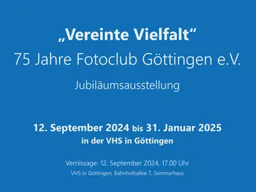 Banner mit Informationen zur Ausstellung