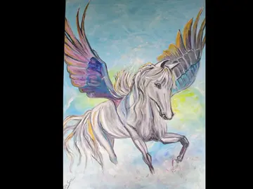 Gemalter Pegasus
