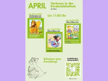 Plakat Samstagsvorlesen KB April