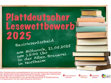 Plakat Plattdeutscher Lesewettbewerb