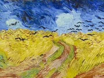 Kornfeld mit Krähen von Vincent van Gogh