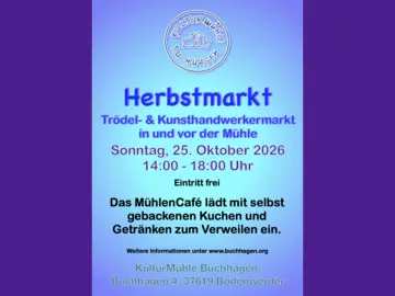 Poster mit Infos zum Herbstmarkt