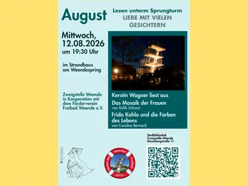 August Lesen unterm Sprungturm
