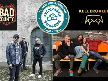 Fotos_der_Band_Kellerqueen_und_Bad_County_Jubiläumslogo