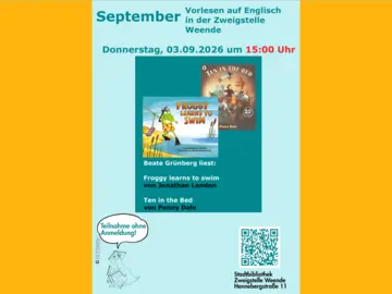 Ein Plakat mit beiden Buchtiteln 