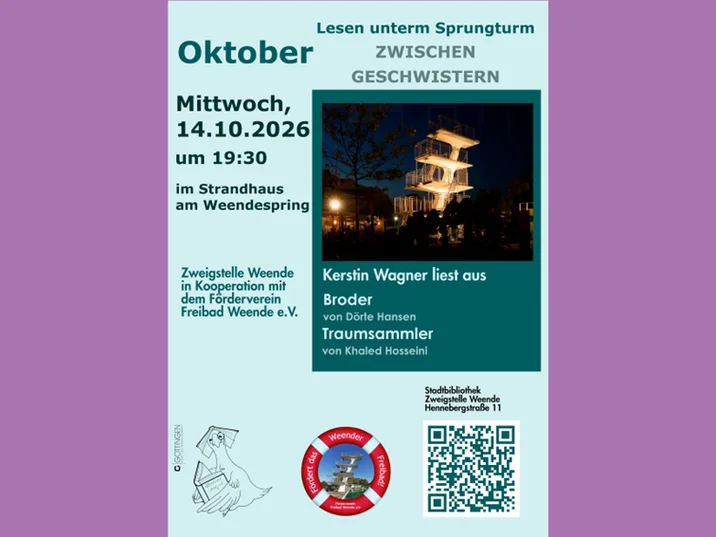 Oktober Lesen unterm Sprungturm